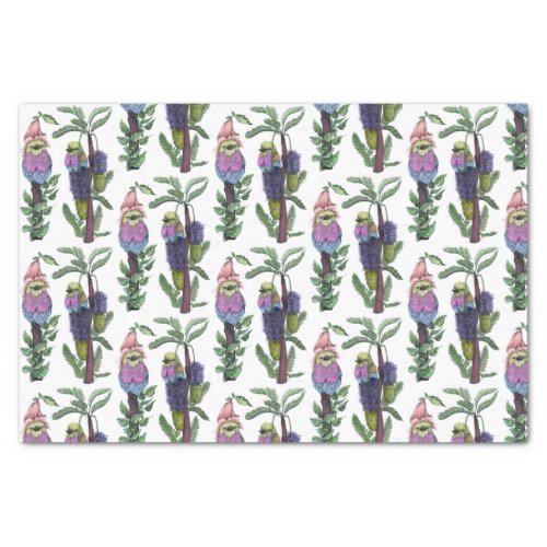 Cute Watercolor Lilac Breasted Roller Bird Pattern Tissue Paper