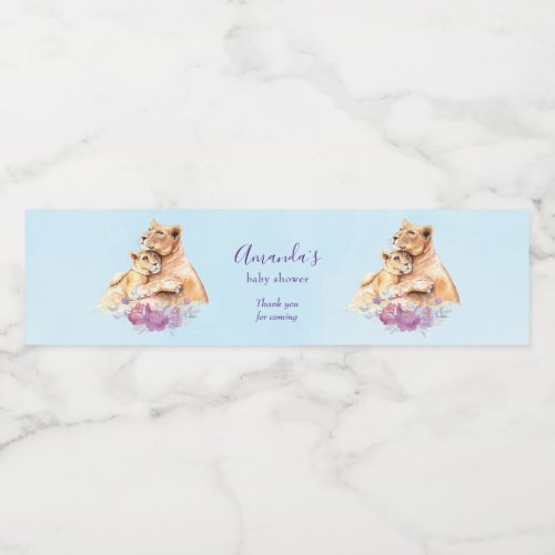 Cute Watercolor Mother Lion & Cub Shower