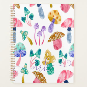 Cute Watercolor Mushrooms Planner