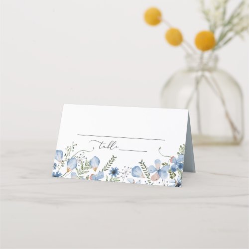 Cute Watercolor Name and Table Number   Place Card