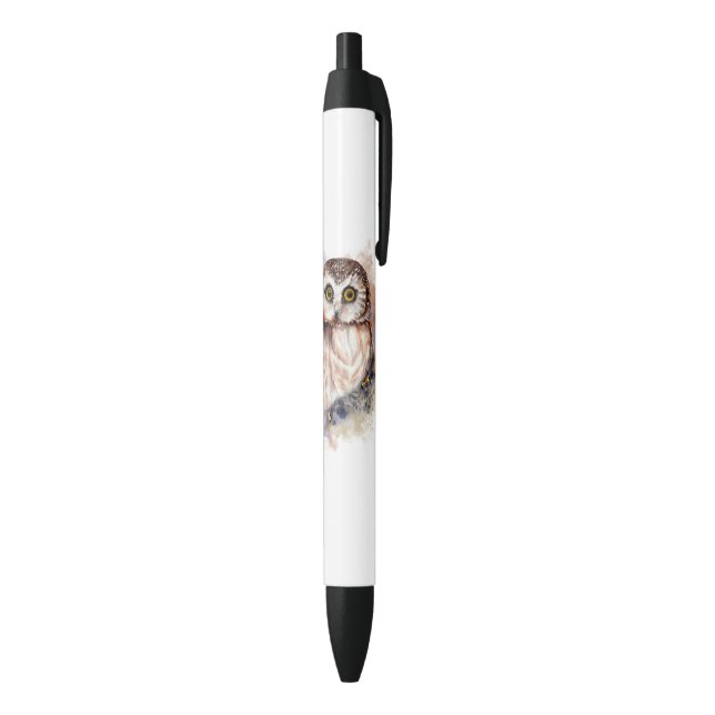 Cute Watercolor Owl Bird Nature art Pen (Bottom (Vertical))