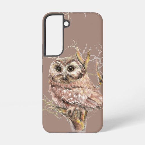 Cute Watercolor Owl Bird Wildlife Art  iPhone 14 C Samsung Galaxy S22 Case