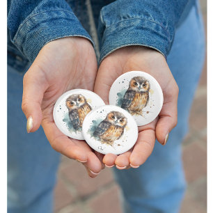 Cute Watercolor Owl, custom Bottle Opener