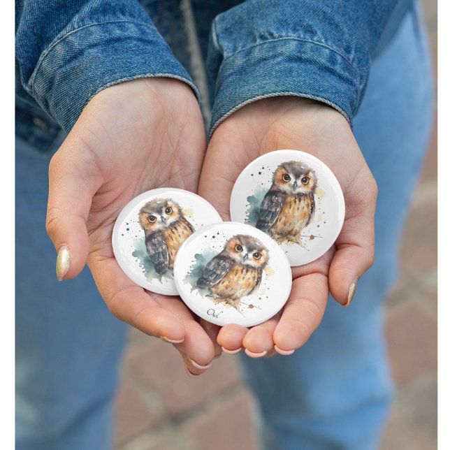 Cute Watercolor Owl, custom Bottle Opener (Creator Uploaded)