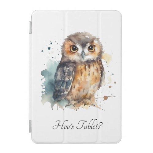 Cute Watercolor Owl, custom iPad Mini Cover