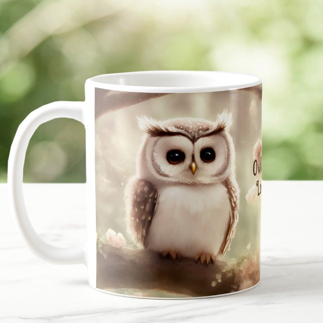 Cute Watercolor Owl Personalized Coffee Mug (Cute Watercolor Owl Personalized Coffee Mug)