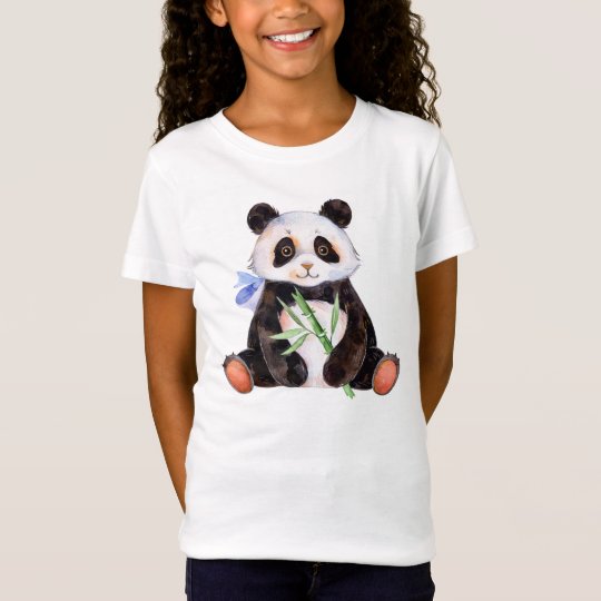 Cute Watercolor Panda Bear T Shirt 