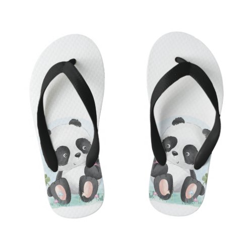 Cute Watercolor Panda Sandals