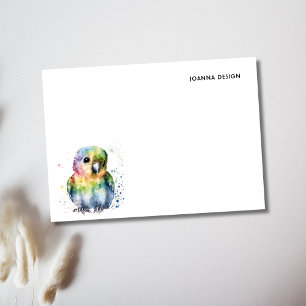 Cute Watercolor Parrot Modern Personalized Post-it Notes