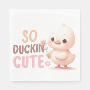 CUTE WATERCOLOR PASTEL BABY CHICK NAPKINS