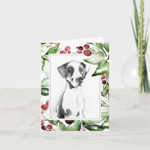Cute Watercolor Pet Portrait Christmas Cards