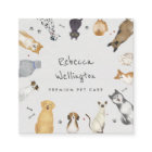 Cute Watercolor Pets Dogs Cats Sitter Dog Walker