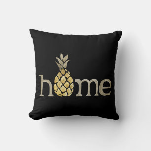 Cute Watercolor Pineapple Country Throw Pillow