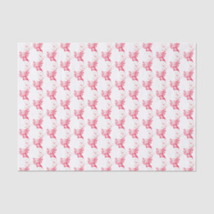 Cute Watercolor Pink Baby Axolotl Tissue Paper
