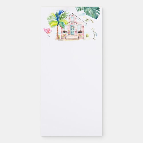 Cute Watercolor Pink Beach House Note Pads