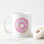 Cute Watercolor Pink Donut Sprinkles Personalized Coffee Mug