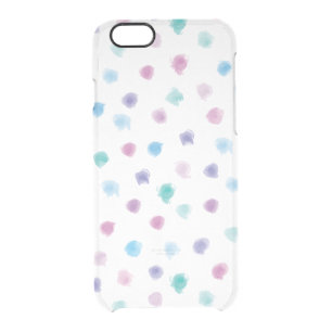 Cute Watercolor Polka Dots iPhone 6 Clear Clear iPhone 6/6S Case