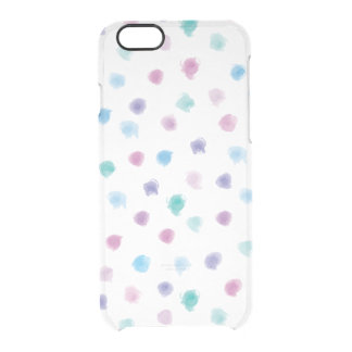 Cute Watercolor Polka Dots iPhone 6 Clear Clear iPhone 6/6S Case
