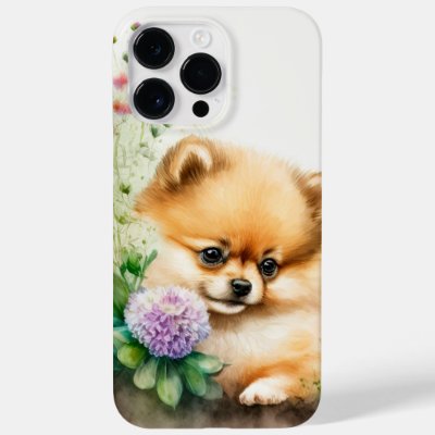 CUTE WATERCOLOR POMERANIAN PUPPG DOG Case-Mate iPhone 14 PRO MAX CASE