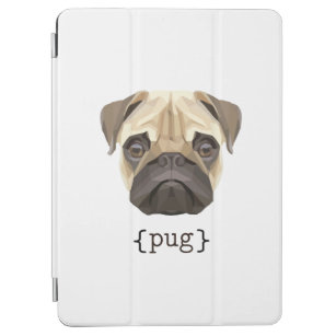 Cute Watercolor Pug Face Definition iPad Air Cover