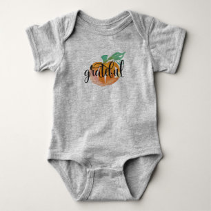 Cute Watercolor Pumpkin Halloween Baby Bodysuit