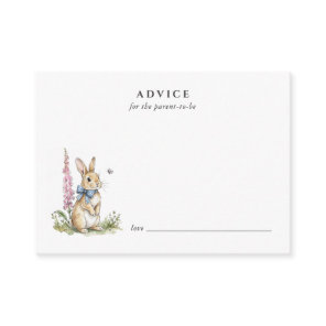 Cute watercolor Rabbit Baby Advice card