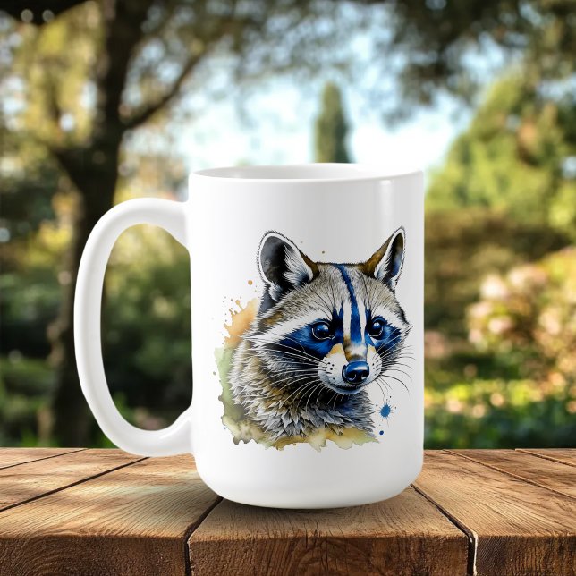 Cute Watercolor Raccoon  Coffee Mug (Creator Uploaded)