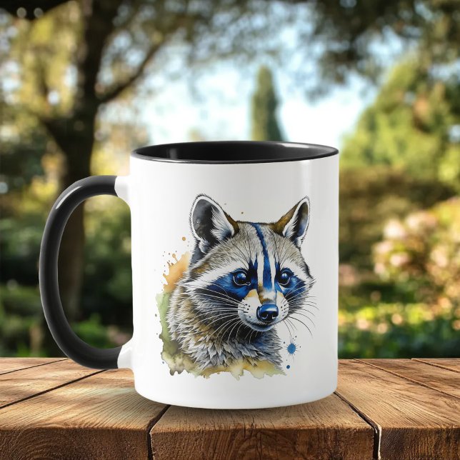 Cute Watercolor Raccoon  Mug (Creator Uploaded)