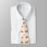 Cute Watercolor Rainbow Airplane Pattern Neck Tie