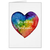 Cute watercolor Rainbow Heart (Front)