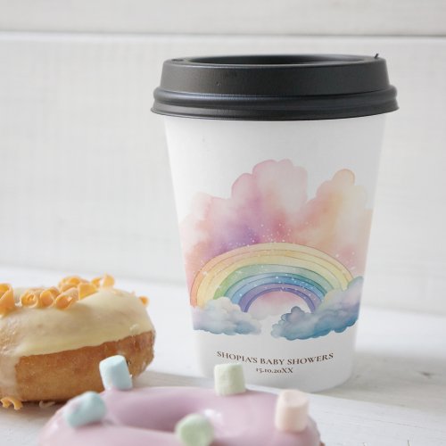 Cute Watercolor Rainbow Paper Cups