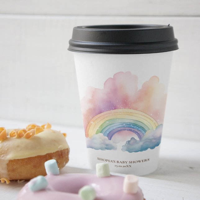 Cute Watercolor Rainbow Paper Cups (Creator Uploaded)