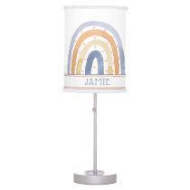 Cute Watercolor Rainbows Stars Personalized Table Lamp
