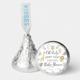 Cute Watercolor Safari Jungle Oh Baby Baby Shower Hershey®'s Kisses®
