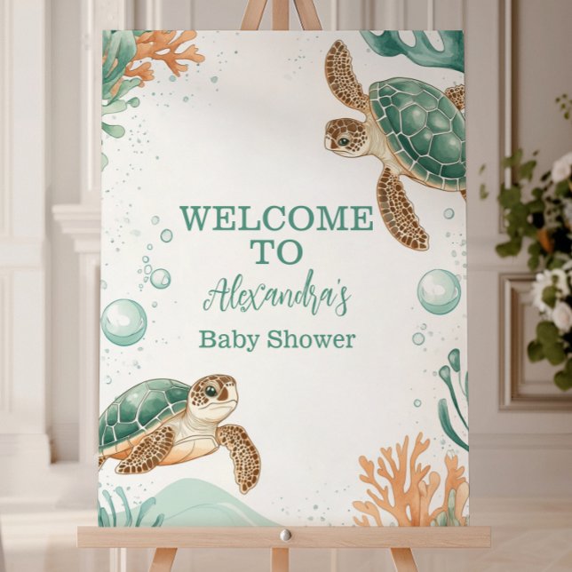 Cute Watercolor Sea Turtle  Foam Board (Creator Uploaded)