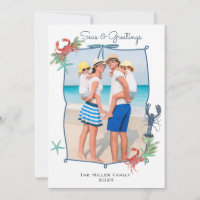 Cute Watercolor Seas and Greetings Photo