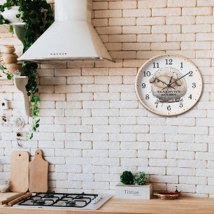 Cute Watercolor Sheep, Custom Wood Wall Clock