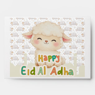 Cute Watercolor Sheep Eid Al-Adha Money Envelope 