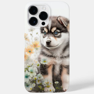 CUTE WATERCOLOR SIBERIAN HUSKY PUPPY DOG Case-Mate iPhone 14 PRO MAX CASE