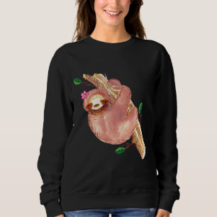 Cute Watercolor Sloth Sweatshirt