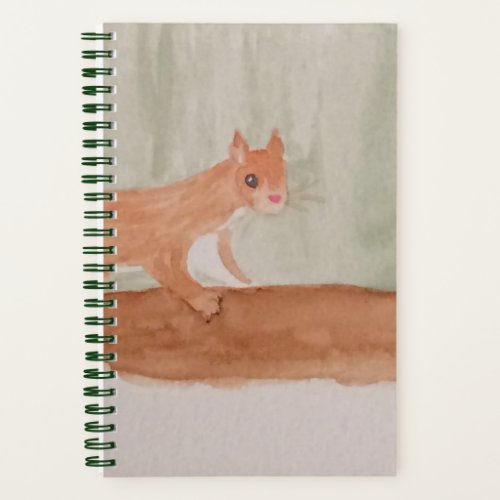 Cute Watercolor Squirrel Notebook
