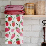 Cute watercolor strawberries pattern kitchen towel<br><div class="desc">Cute watercolor strawberries pattern. Fruity modern pattern.</div>
