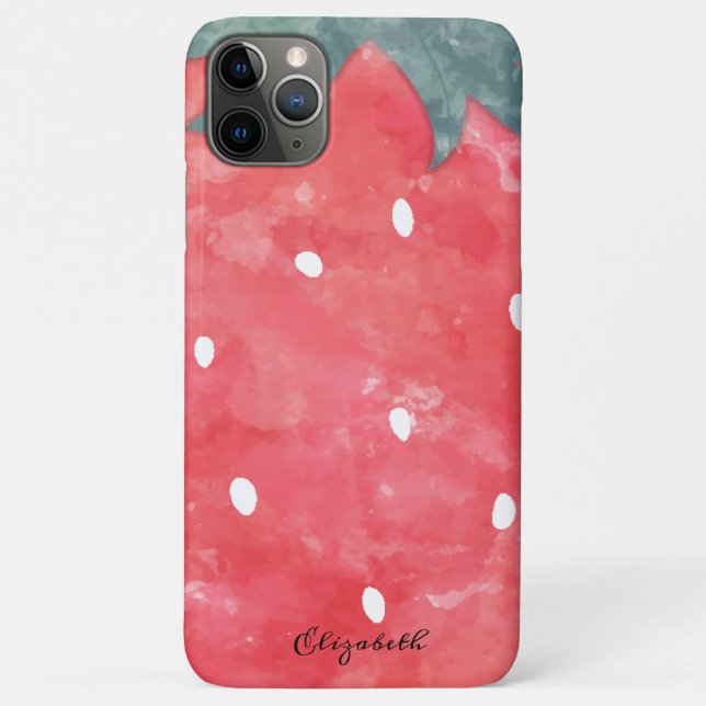 Cute Watercolor Strawberry Case-Mate iPhone Case (Back)