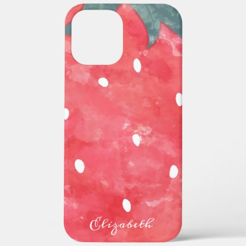 Cute Watercolor Strawberry    iPhone 12 Pro Max Case