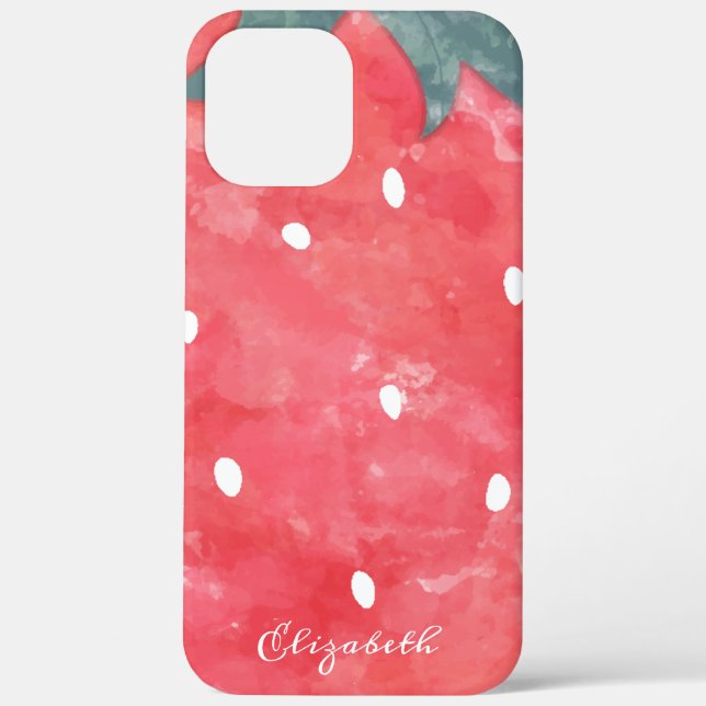 Cute Watercolor Strawberry    Case-Mate iPhone Case (Back)
