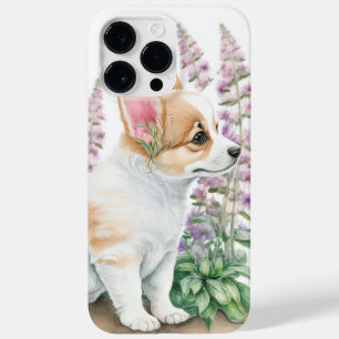 CUTE WATERCOLOR TAN WHITE PEMBROKE WELSH CORGI Case-Mate iPhone 14 PRO MAX CASE