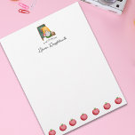 Cute Watercolor Teacher Gnome and Apple Letterhead<br><div class="desc">Cute Watercolor Teacher Gnome And Apple Letterhead- Adorable Design, Ideal for Teacher Appreciation. The Cute Watercolor Teacher Gnome and Apple Letterhead is the perfect solution for teachers and education professionals. The adorable design, durable material, and endless possibilities make it ideal for various occasions. This letterhead is crafted with high-quality materials...</div>