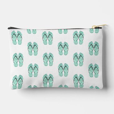 Cute Watercolor Teal Flip Flop Pattern
