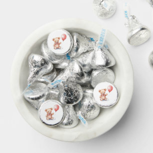 Cute Watercolor Teddy Bear Birthday Party Hershey®'s Kisses®