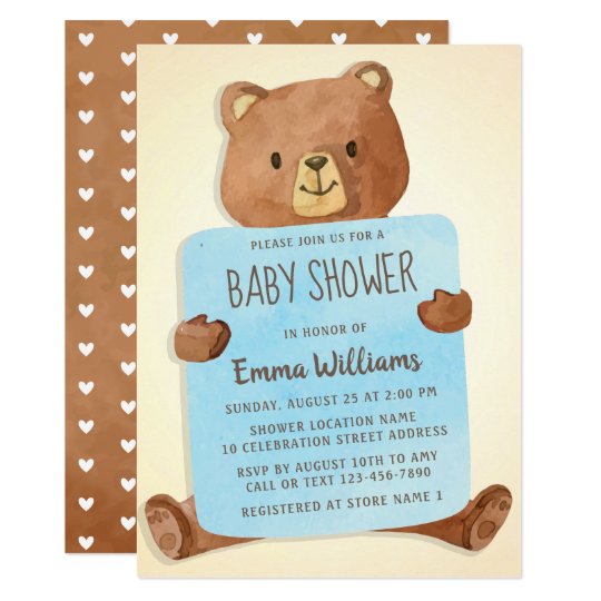 Baby Boy Shower Invitations With Teddy Bears 10